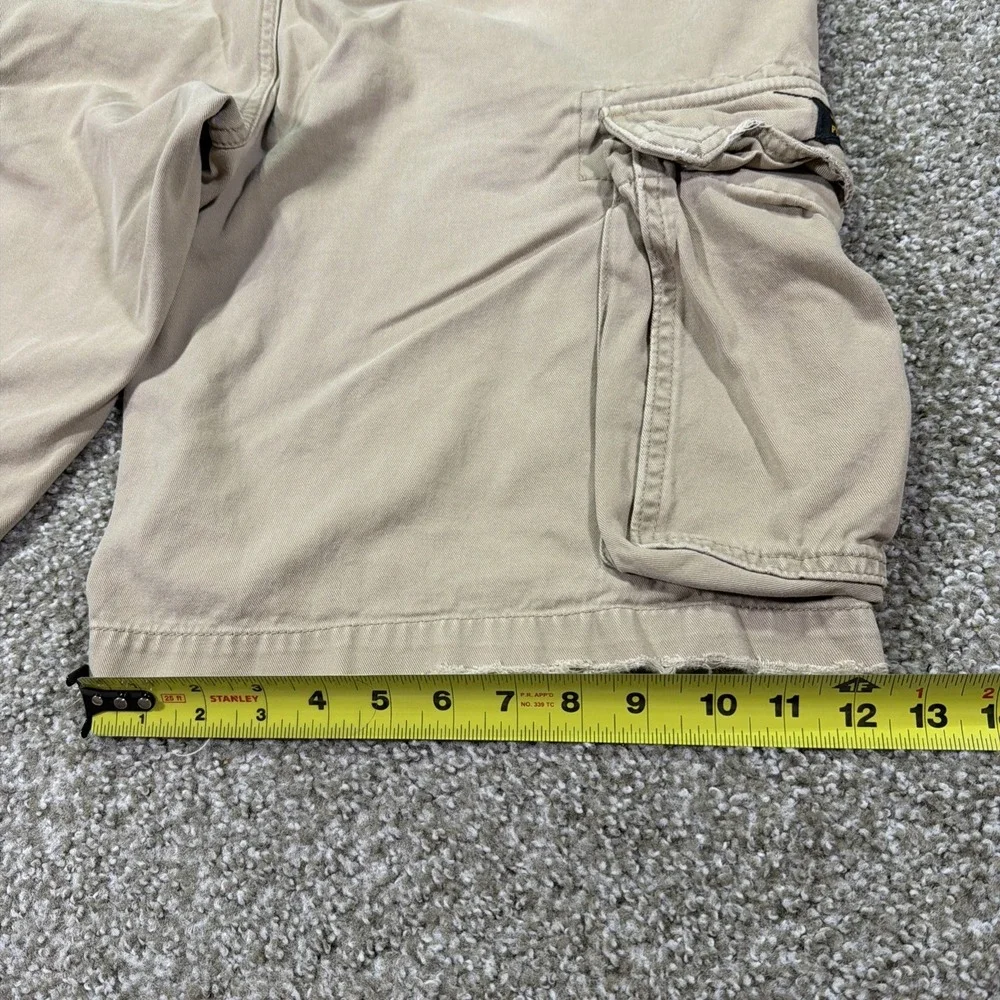 Polo Jeans Military Surplus Cargo Shorts Y2k Beige Essentials Size 34 Waist